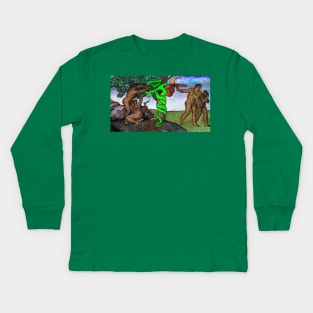 Adam and Steve Cast From the Garden of Eden Kids Long Sleeve T-Shirt